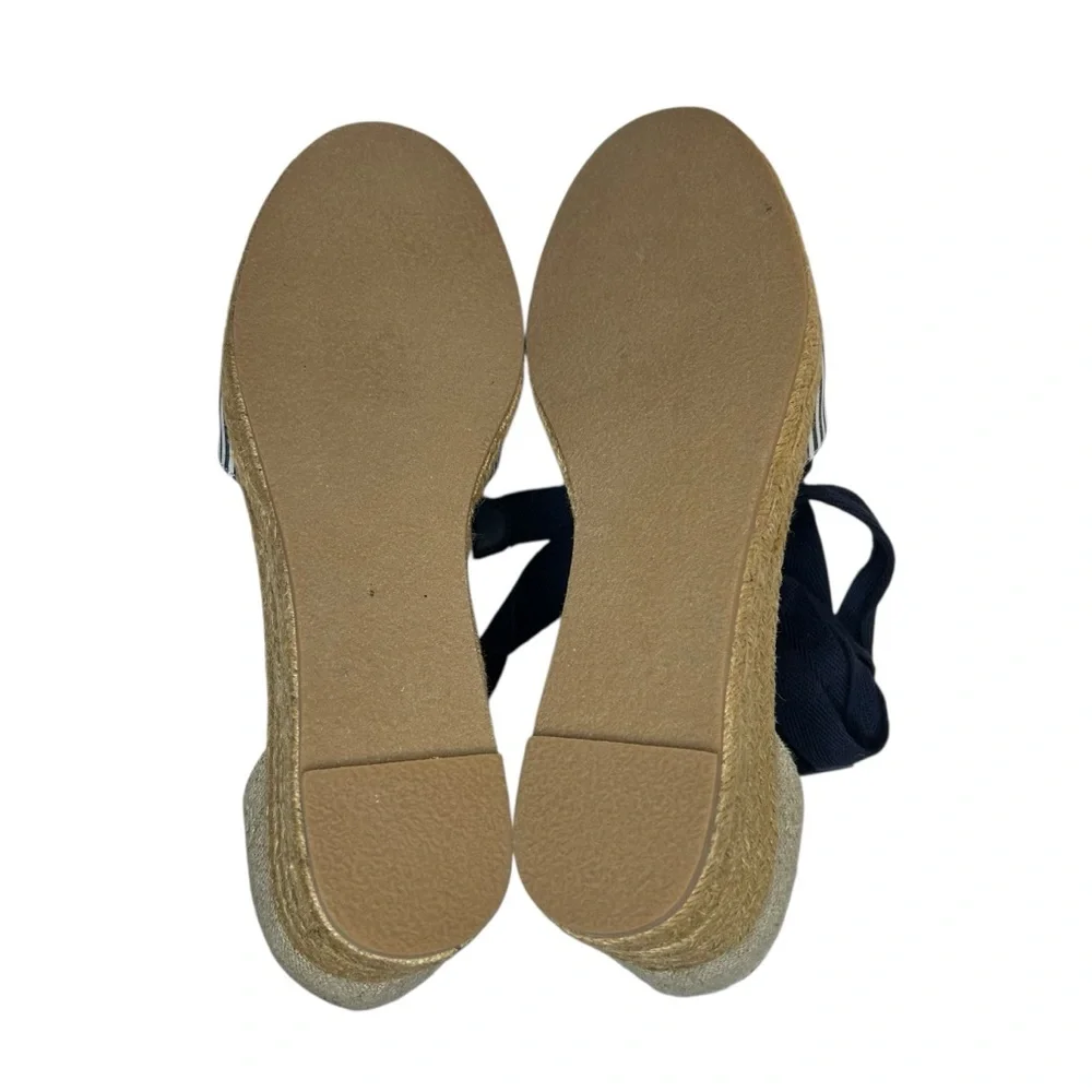 NEW Jack Rogers Espadrille Wedge Sandal Palmer Ankle Wrap Closed Toe Size 9.5